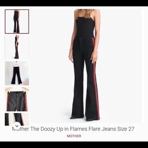 Mother The Doozy Up in Flames Flare Jeans Size 27